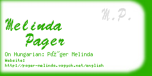 melinda pager business card